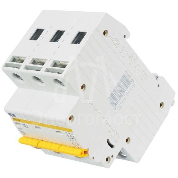 Выключатель автоматический модульный 3п C 63А 4.5кА ВА47-29 IEK MVA20-3-063-C