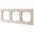 Рамка 3-местн. горизонт. VESNA кремов. LEZARD 742-0300-148