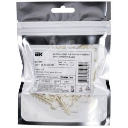 Дюбель-хомут 5х10мм для плоского кабеля нейлон бел. (уп.25шт) IEK UDH14-05-10-025-K01