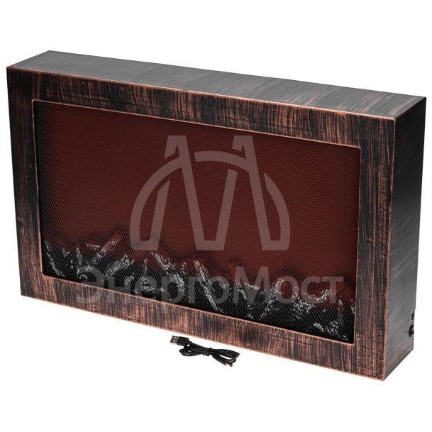 Камин светодиодный &amp;quot;Ретро&amp;quot; с эффектом живого огня 60 3х11х36 8см батарейки 3хС (в компл. не входят) или от USB (в компл.) бронз. Neon-Night 511-002