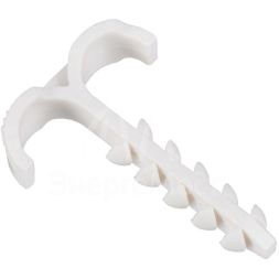 Дюбель-хомут Т-образ. 4-12мм нейлон бел. (уп.100шт) IEK UDH11-04-12-100-K01