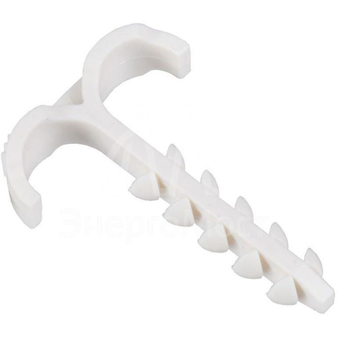 Дюбель-хомут Т-образ. 4-12мм нейлон бел. (уп.100шт) IEK UDH11-04-12-100-K01