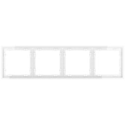 Рамка 4-м S70 пластик. бел. глянцевый Voltum VLS100401