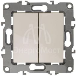 Механизм выключателя 2-кл. СП Эра12 10А IP20 12-1104-02 250В 10AX сл. кость Эра Б0014646