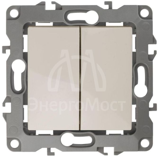 Механизм выключателя 2-кл. СП Эра12 10А IP20 12-1104-02 250В 10AX сл. кость Эра Б0014646