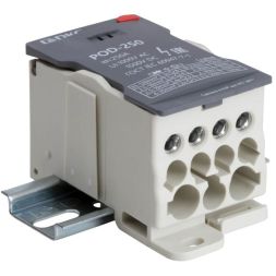 Блок распределительный винтовой зажим 1х120кв.мм 2х35кв.мм 5х16кв.мм 4х10кв.мм DKC POD-250