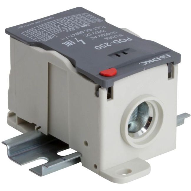 Блок распределительный винтовой зажим 1х120кв.мм 2х35кв.мм 5х16кв.мм 4х10кв.мм DKC POD-250