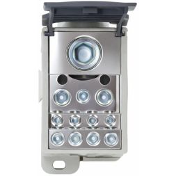 Блок распределительный винтовой зажим 1х120кв.мм 2х35кв.мм 5х16кв.мм 4х10кв.мм DKC POD-250