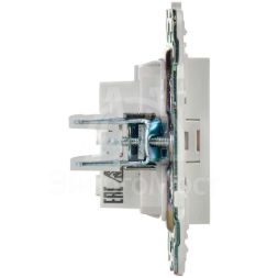 Розетка SKANDY 10А без заземл. без защ. шторок SK-R02W арктич. бел. IEK SK-R10-10-K01