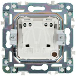 Розетка SKANDY 10А без заземл. без защ. шторок SK-R02W арктич. бел. IEK SK-R10-10-K01