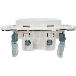 Розетка SKANDY 10А без заземл. без защ. шторок SK-R02W арктич. бел. IEK SK-R10-10-K01