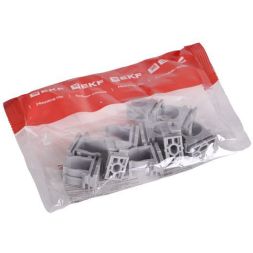 Держатель для труб (клипса) для ручного монтажа d16мм сер. Plast (уп.10шт) EKF derj-z-16sn-r