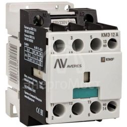 Контактор КМЭ 12А 1NO 230В АС AVERES EKF ctr-s-12-10-230-av