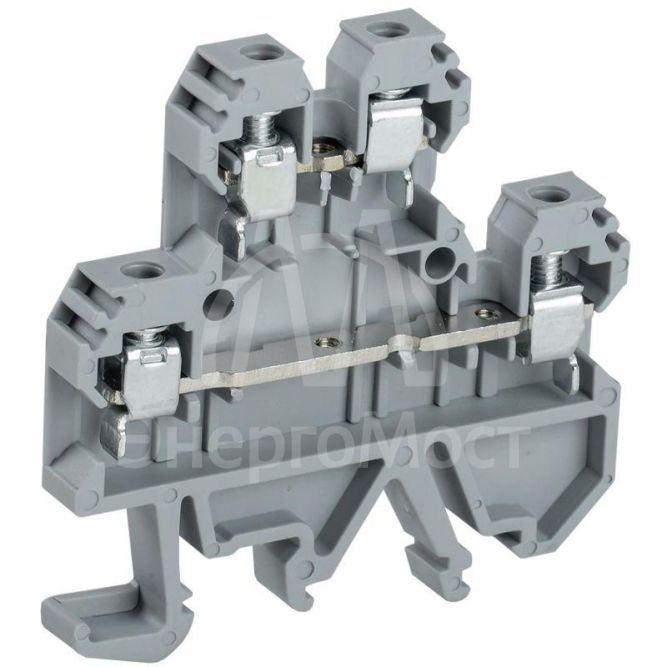 Клемма винтовая КВИ-4-2L двухуровневая 4кв.мм сер. IEK YZN30-004D-K03