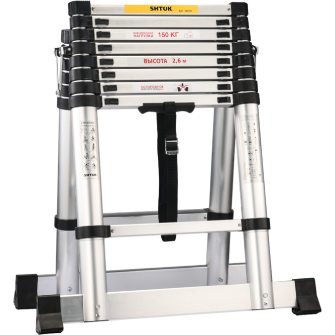 Стремянка телескопическая 2.6м (20018) SHTOK 376555