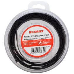 Трубка термоусаживаемая 8.0/4.0мм черн. ролик 2.44м Rexant 29-0046