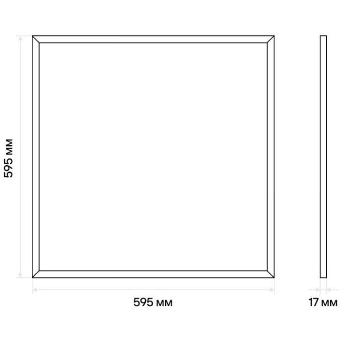 Светильник светодиодный LTL-6060-31 36Вт 6500К ЕМС призма универс. панель Ultraflash 16045