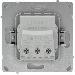 Розетка силовая KANT 2P+E защ. шторки бел. песок DKC 7010003