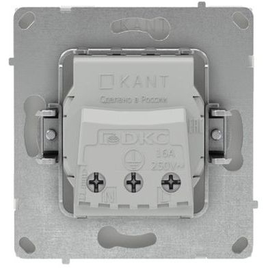 Розетка силовая KANT 2P+E защ. шторки бел. песок DKC 7010003