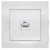 Розетка компьютерная 1-м СП Бриллиант бел. UNIVersal 7947601