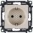 Механизм розетки 1-м СП Valena Life 16А IP20 250В 2К+З с лиц. панелью защ. шторки винт. зажимы сл. кость Leg 753524
