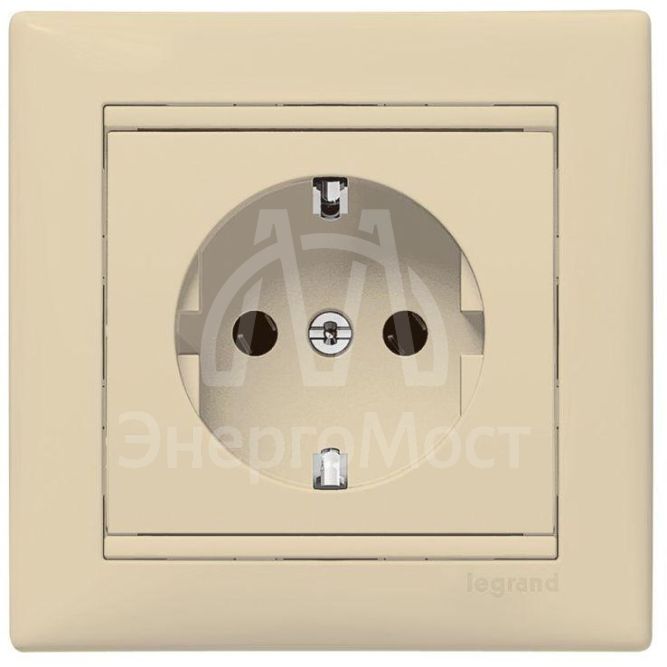 Механизм розетки 1-м СП Valena с заземл. сл. кость Leg 774320