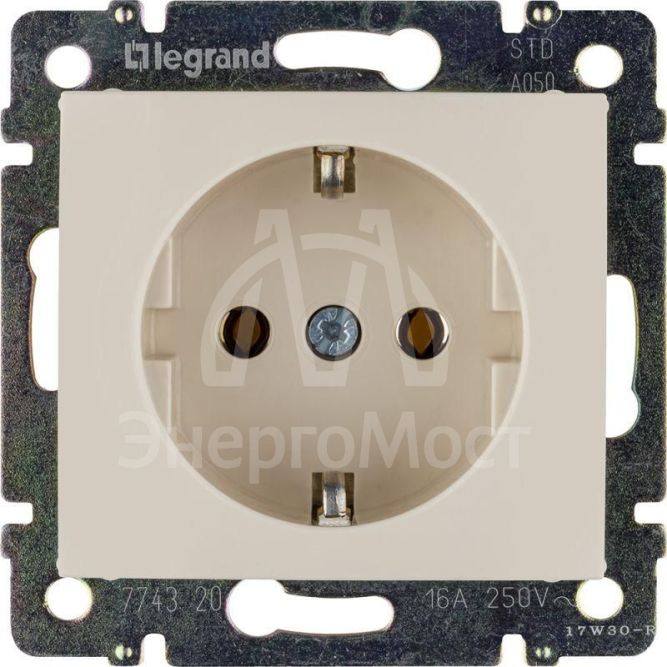 Механизм розетки 1-м СП Valena с заземл. сл. кость Leg 774320