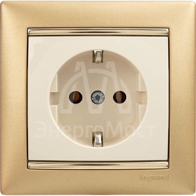 Механизм розетки 1-м СП Valena с заземл. сл. кость Leg 774320