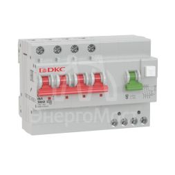 Выключатель автоматический дифференциального тока с защитой от сверхтоков YON MDV63-42C6-A 4п 30мА DKC MDV63-42C6-A