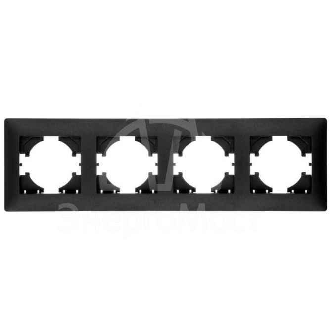 Рамка 4-м Bravo графит GUSI С1040-010