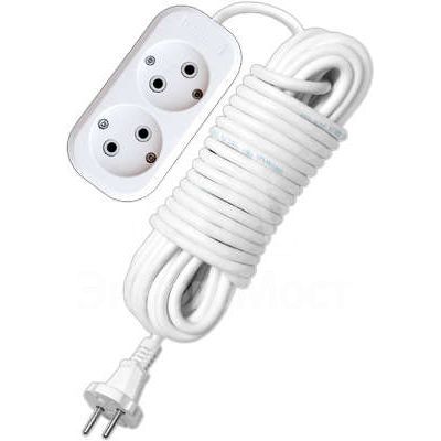 Удлинитель 2х10м без заземл. 10А IP20 Е-202 АБС-пл. ПВС 2х1 UNIVersal 9634265