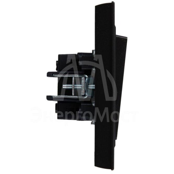 Выключатель 2-кл. СП BRITE ВСР10-2-0-БрЧ 10А в сборе черн. IEK BR-V20-0-10-K02-F