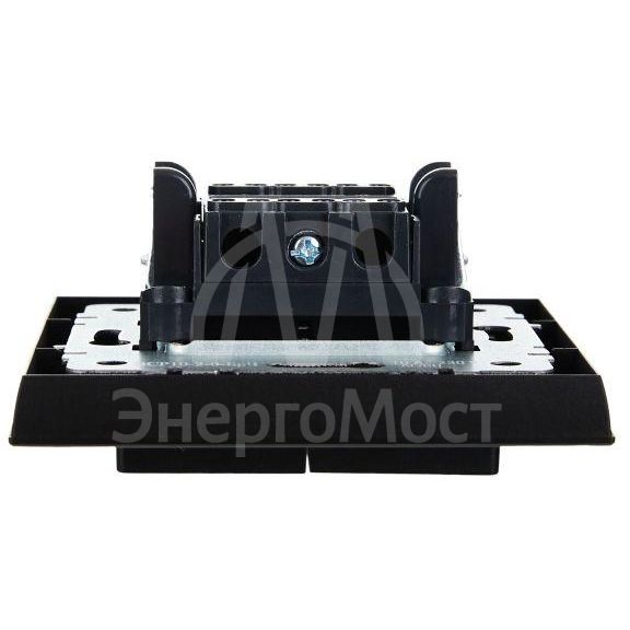 Выключатель 2-кл. СП BRITE ВСР10-2-0-БрЧ 10А в сборе черн. IEK BR-V20-0-10-K02-F