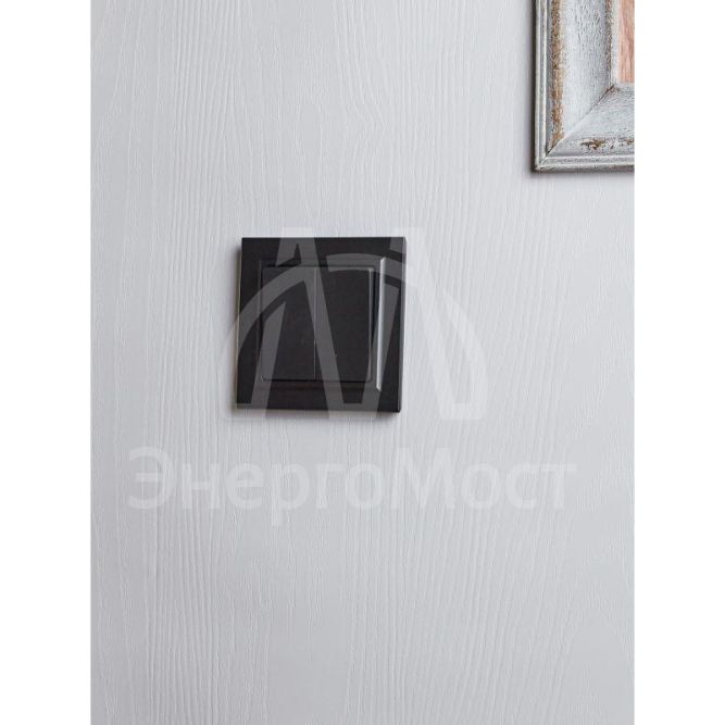 Выключатель 2-кл. СП BRITE ВСР10-2-0-БрЧ 10А в сборе черн. IEK BR-V20-0-10-K02-F