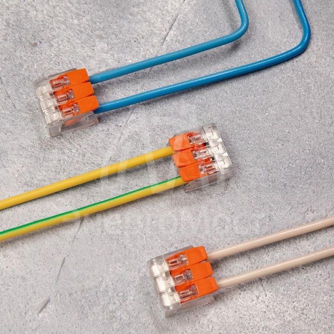 Клемма универсальная компактная 3-проводная до 4.0кв.мм (уп.5шт) Rexant 07-5207