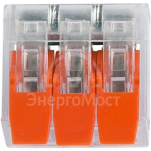 Клемма универсальная компактная 3-проводная до 4.0кв.мм (уп.5шт) Rexant 07-5207