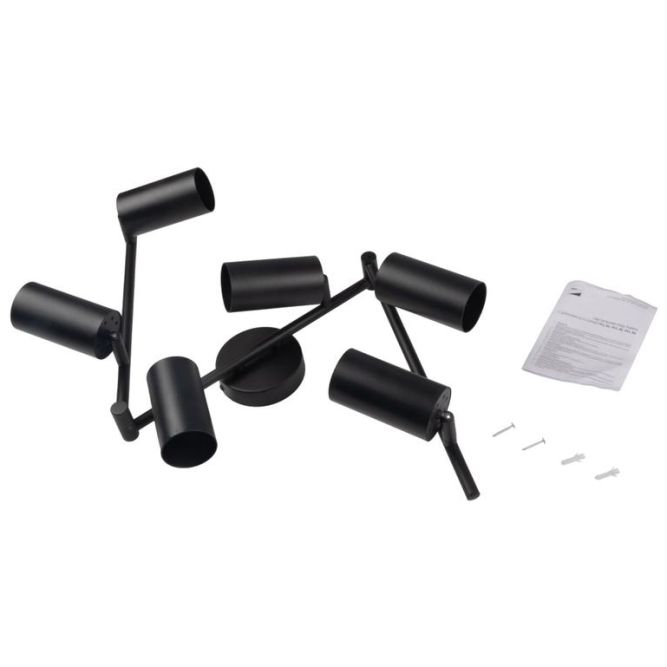 Светильник PCL-0606 6xGU10 IP20 230В BL настен./потолочн. декор. под лампу JazzWay 5066762