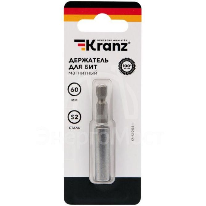 Держатель для бит магнитный 60мм (уп.1шт) Kranz KR-92-0432-1