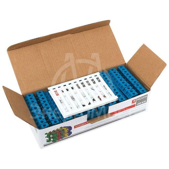 Колодка клеммная JXB-6/35 (50а) син. EKF plc-jxb-6/35b