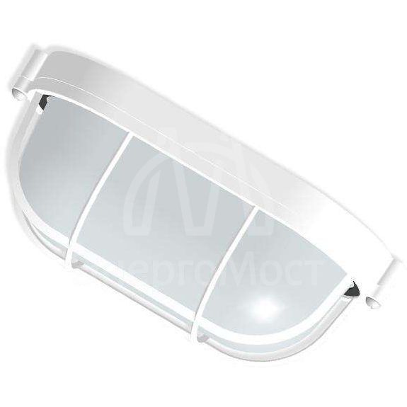 Светильник НПП 03-60-022 &amp;quot;Банник&amp;quot; 1402 овал малый 1х60Вт E27 IP65 корпус с решеткой бел. Элетех 1005500939