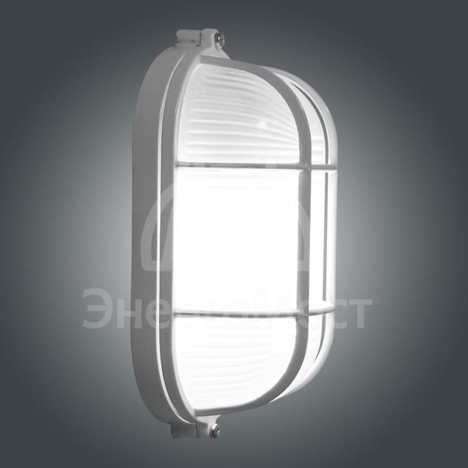Светильник НПП 03-60-022 &amp;quot;Банник&amp;quot; 1402 овал малый 1х60Вт E27 IP65 корпус с решеткой бел. Элетех 1005500939