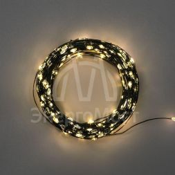 Гирлянда &amp;quot;Роса&amp;quot; с контроллером 30м 300 LED IP20 230В зел. провод теплое бел. свечение Neon-Night 303-276