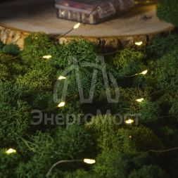 Гирлянда &amp;quot;Роса&amp;quot; с контроллером 30м 300 LED IP20 230В зел. провод теплое бел. свечение Neon-Night 303-276