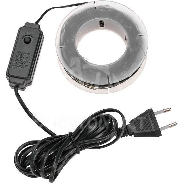 Гирлянда &amp;quot;Роса&amp;quot; с контроллером 30м 300 LED IP20 230В зел. провод теплое бел. свечение Neon-Night 303-276