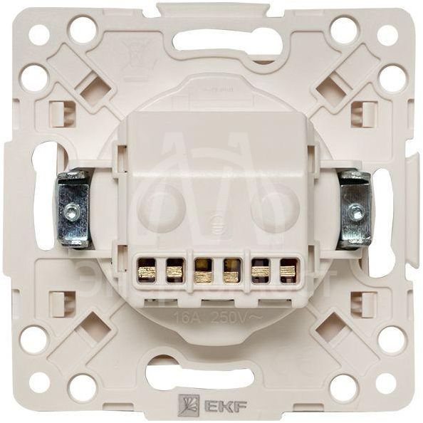 Розетка 1-м СП Стокгольм 16А с заземл. защ. шторки винтов. клеммы механизм бел. PROxima EKF EYR16-028-20