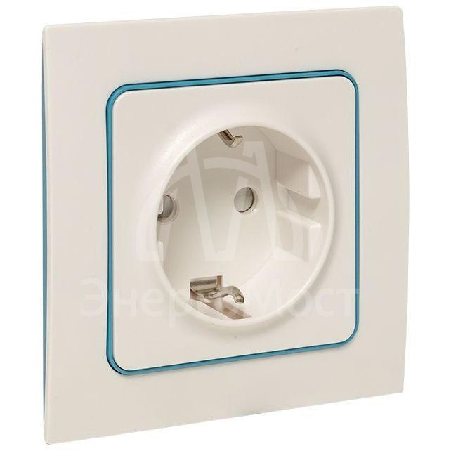 Розетка 1-м СП Стокгольм 16А с заземл. защ. шторки винтов. клеммы механизм бел. PROxima EKF EYR16-028-20