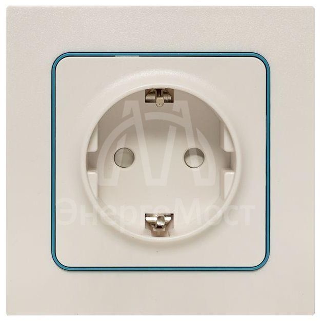 Розетка 1-м СП Стокгольм 16А с заземл. защ. шторки винтов. клеммы механизм бел. PROxima EKF EYR16-028-20