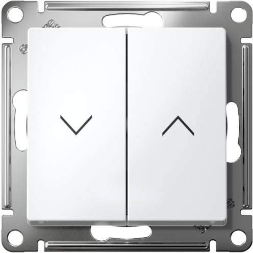 Выключатель для жалюзи 2-кл. AtlasDesign 10А механизм бел. SE ATN000119