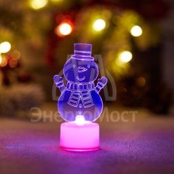 Фигура светодиодная &amp;quot;Снеговик с шарфом 2D&amp;quot; на подставке RGB Neon-Night 501-053