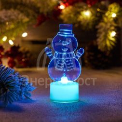 Фигура светодиодная &amp;quot;Снеговик с шарфом 2D&amp;quot; на подставке RGB Neon-Night 501-053